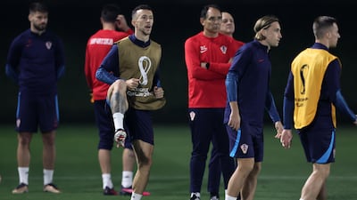 Croatia's Ivan Perisic at training. AFP