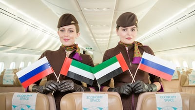 Etihad Airways has launched its first flight to Moscow Sheremetyevo Alexander S Pushkin International Airport, operated by a 787 Dreamliner. Photo: Etihad