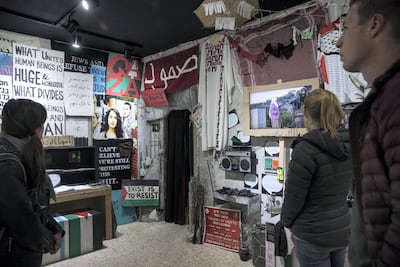 The museum inside the hotel has numerous exhibits and multimedia installations showing Israel's various methods of colonisation and control over Palestinians and their history of resistance. Heidi Levine / The National
