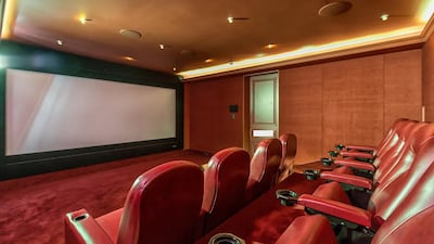 A home cinema on the lower floor