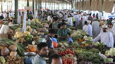 The Al Mawalih market in Muscat is busy but Oman has pledged to create thousands of new jobs to ease the highest unemployment levels for four decades. Mohammad Mahjoub/AFP