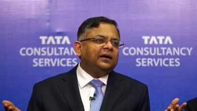 N Chandrasekaran, the chief executive of Tata Consultancy Services.