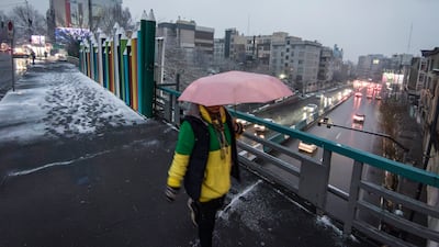 Winter weather in downtown Tehran. By some estimates, the shutdown is costing Iran more than $37 million a day. Photo: Getty Images