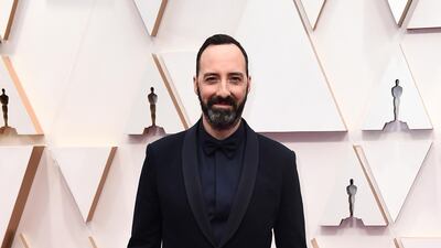 Tony Hale arrives at the Oscars on Sunday, February 9, 2020, at the Dolby Theatre in Los Angeles. AP
