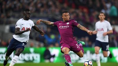 Gabriel Jesus scores Manchester City's first goal. Shaun Botterill / Getty Images