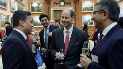 Prince Edward, the Earl of Wessex, at the reception. PA