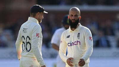 England captain Joe Root with Moeen Ali.