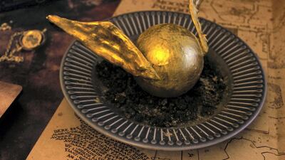 A Golden Snitch dessert filled with Nutella mousse and salted caramel, with meringue wings. All pictues are courtesy of Ayesha Nemat Khan