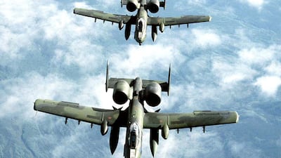 The US Air Force's A-10 Thunderbolt II jet, also known as the Warthog. Reuters