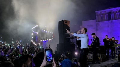 Martin performs during a concert at the Citadel.