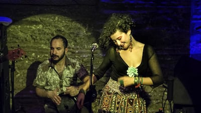 Ozgur Cakirlar and Melike Sahin of Baba Zula, Redferns