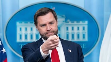 US Vice President JD Vance holds a media conference in the White House on Thursday. Bloomberg
