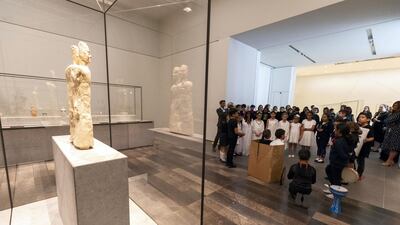 Repton School pupils served up a unique guided tour of the impressive artwork and artefacts taking pride of place at the Saadiyat Island culture spot