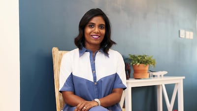 Deepthi Chandran Joyau, founder of Only Ethikal, says she and her husband try to pay off the mortgage for their villa in Mira community in Dubai whenever they have funds available. Photo: Pawan Singh / The National