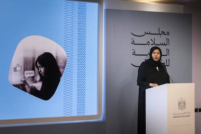 Sana Suhail, Minister of Family, says the Cabinet resolution on social media access for under-15s does not limit technology but protects children. Antonie Robertson / The National