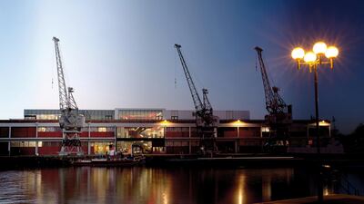 The cargo cranes at the M Shed museum Bristol docks. Getty Images