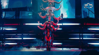 There were several costume changes, from the armour-like look of Wonder Woman and Robocop to simple summer clothing that made her character feel more human again