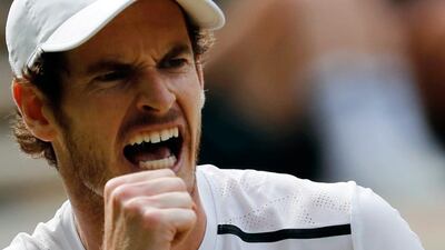 Andy Murray won in straight sets on Centre Court on Sunday. Ben Curtis / AP Photo