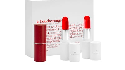 The Parisian Reds lipstick set, Dh613, La Bouche Rouge, Bloomingdales. Photo: Bloomingdales