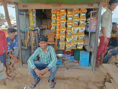 Jagdish Kumar Khadiyar, 33, a shopkeeper at Tiktoli village near the Kuno National Park, hopes that the reintroduction of cheetahs will draw tourists and increase his business. Photo: Taniya Dutta / The National