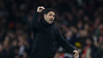 Arsenal manager Mikel Arteta in the game against Newcastle. Reuters