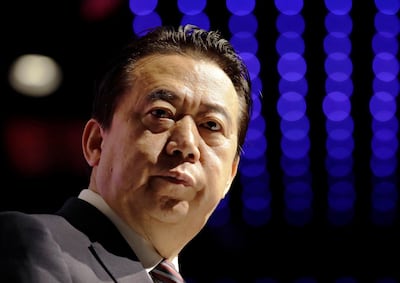 Interpol President Meng Hongwei quit in October, weeks after he vanished after a plane journey from France to China. AP