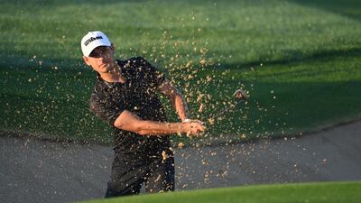Joakim Lagergren of Sweden hits his third shot on the 2nd hole at Emirates Golf Club. Getty Images