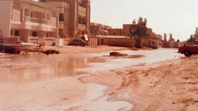 An archive image of the writer's home under construction in 1981. Courtesy Russell Dempsey