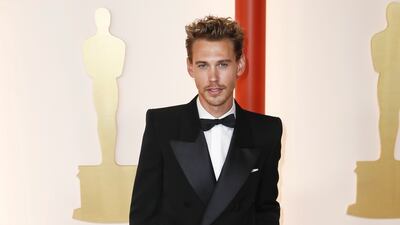 Austin Butler wears Saint Laurent. EPA