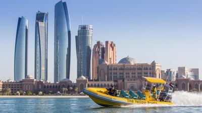 A Yellow Boats tour in Abu Dhabi. Courtesy Yellow Boats