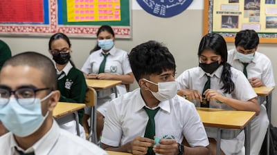 The first day of school after the summer break at the Delhi Private School.