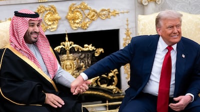 Saudi Crown Prince Mohammed bin Salman with US President Donald Trump in Washington in November. Bloomberg