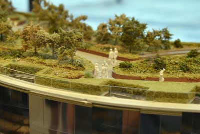 Miniature carving of rooftop gardens for Battersea Power Station project. Shafi Musaddique