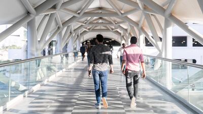 Cyber security is at th top of the agenda at the Gitex event at Dubai World Trade Centre. Reem Mohammed/The National