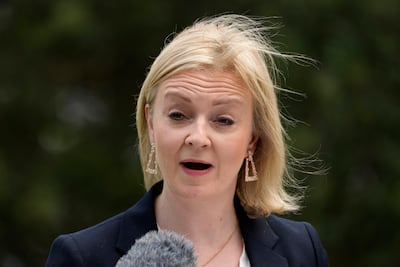British Foreign Secretary Liz Truss sent a warning to Vladimir Putin during a visit to Australia for talks with her Australian counterpart. AP