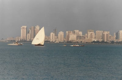 A boat race in Abu Dhabi in the 1980s. Photo: Linda Ford