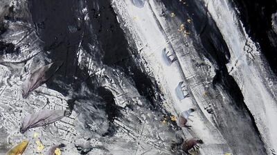 Asteroid Farming by the Saudi artist Hadil Moufti is part of her series Tales From Other Lands. Courtesy of Hadil Moufti / Showcase Gallery