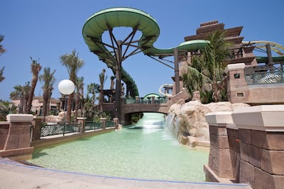 Aquaventure World has 105 slides and rides. Razan Alzayani / the National