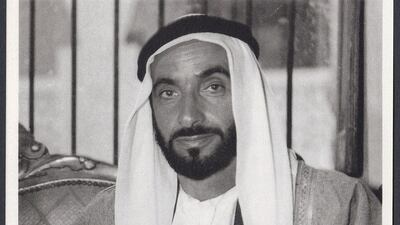 Portrait of Sheikh Zayed, the Founding Father, circa 1970. Copyright Zaki Nusseibeh