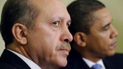 Recep Tayyip Erdogan, Turkey's prime minister, with Barack Obama, the US president, at a press conference in Washington last year. Tension is brewing between Turkey and the US over the latter's insistence on going ahead with fresh sanctions against Iran.