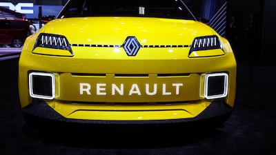 A Renault R5 hybrid at the Brussels Motor Show. EPA