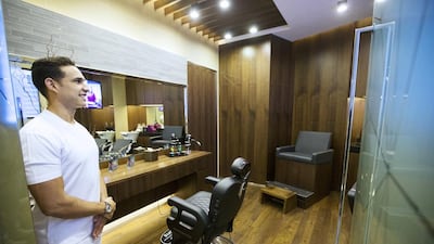 The Style & Shave area is staffed by talented barbers offering a series of hair and shave services, including one complimentary express treatment and a shoe shine service. The nail bar provides hair and nail services, including nail art, and one complimentary express treatment. Christopher Pike / The National