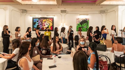 Miss Universe UAE contestants at the audition in Dubai. Antonie Robertson / The National