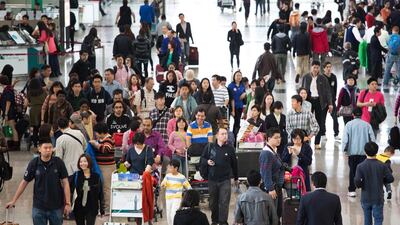 File picture of Chek Lap Kok Airport in Hong Kong. The behaviour of Chinese air travellers has emerged in recent months as a national scandal, and given their increasing number as more and more Chinese travel overseas, the scandal is making the rounds globally as well. Lam Yik Fei/Bloomberg