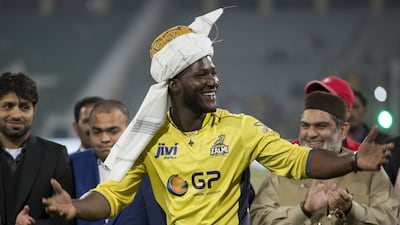 Darren Sammy's leadership was integral to Peshawar Zalmi's triumph in the 2017 Pakistan Super League. KM Chaudary / AP Photo