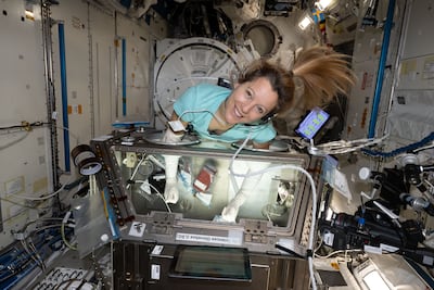Astronaut Sophie Adenot is learning how to produce larger quantities of clinical‑grade stem cells in space. Credit: Nasa / Jessica Meir