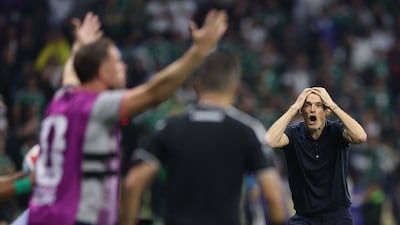 England manager Thomas Tuchel reacts during the match. Reuters