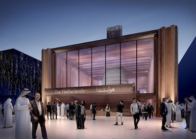 The Netherlands pavilion at Expo 2020 Dubai will keep its carbon footprint as small as possible using reusable, recyclable and biodegradable material. V8 Architects