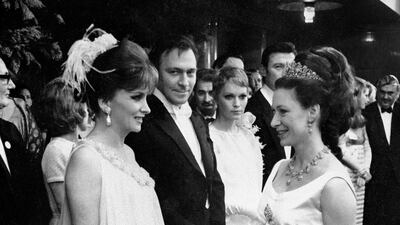 Princess Margaret and Countess of Snowdon (right) meets Lollobrigida in London in 1967. PA