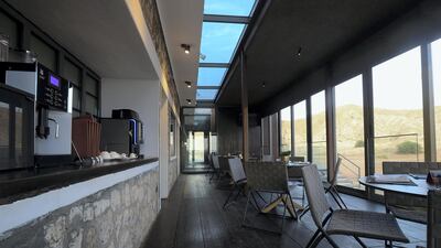 Inside the restaurant at Al Faya Lodge in Sharjah. Satish Kumar / The National